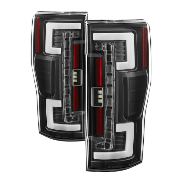 Spyder 17-18 Ford F250 (w/Blind Spot Sens./LED Model Only) LED Tail Lights-Blk ALT-YD-FS17BS-LED-BK - Bull Strap