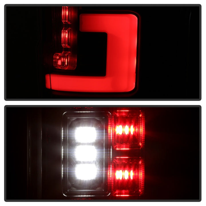 Spyder 17-18 Ford F250 (w/Blind Spot Sens./LED Model Only) LED Tail Lights-Blk ALT-YD-FS17BS-LED-BK - Bull Strap