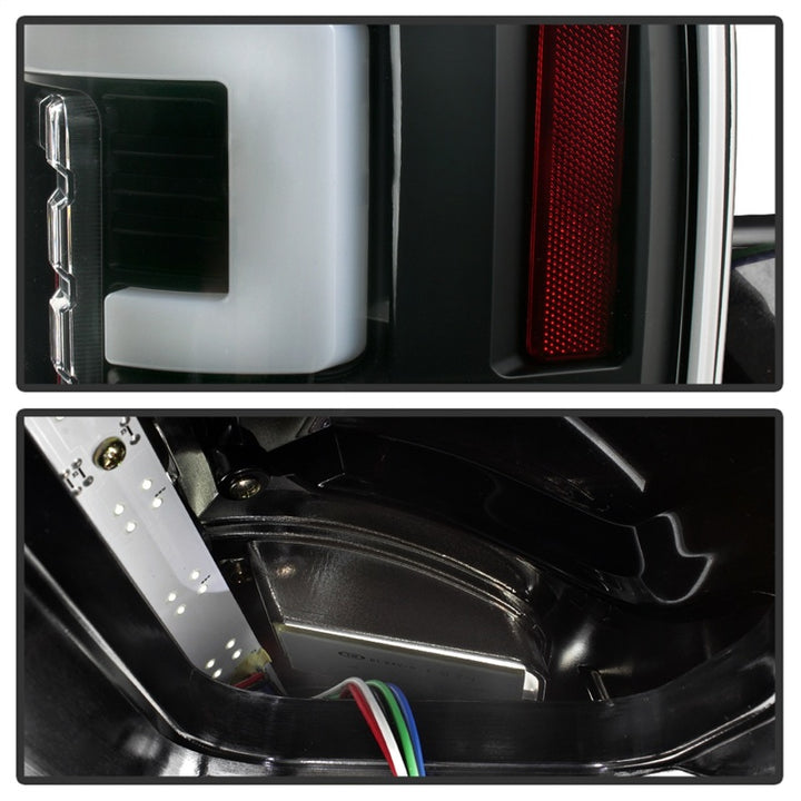 Spyder 17-18 Ford F250 (w/Blind Spot Sens./LED Model Only) LED Tail Lights-Blk ALT-YD-FS17BS-LED-BK - Bull Strap