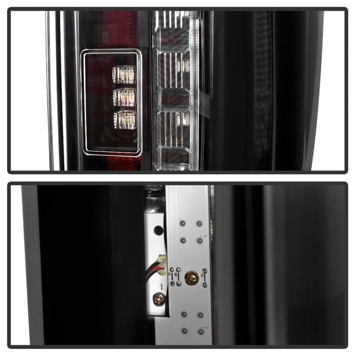 Spyder 17-18 Ford F250 (w/Blind Spot Sens./LED Model Only) LED Tail Lights-Blk ALT-YD-FS17BS-LED-BK - Bull Strap