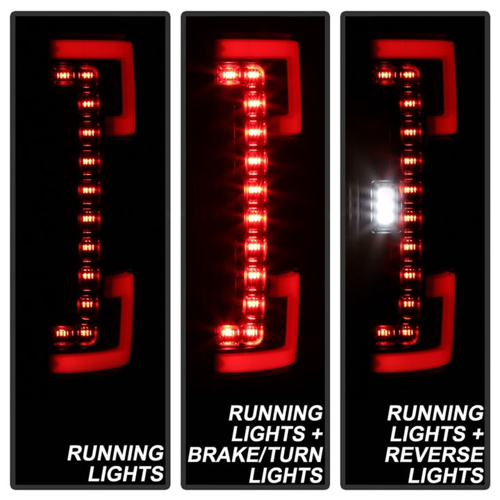 Spyder 17-18 Ford F250 (w/Blind Spot Sens./LED Model Only) LED Tail Lights-Blk ALT-YD-FS17BS-LED-BK - Bull Strap