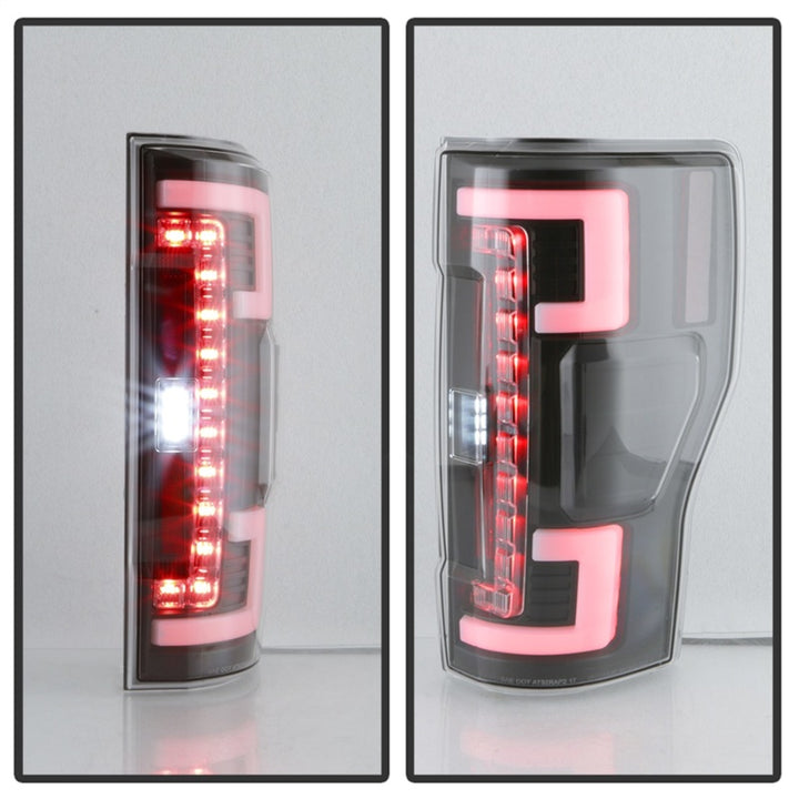 Spyder 17-18 Ford F250 (w/Blind Spot Sens./LED Model Only) LED Tail Lights-Blk ALT-YD-FS17BS-LED-BK - Bull Strap
