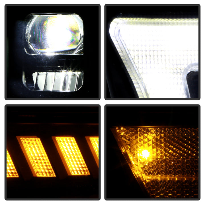 Spyder 19-22 Dodge Ram 2500/3500 (Halogen Model Only) Proj. Headlights (PRO-YD-DR19HDHALAP-SEQ-BK) - Bull Strap