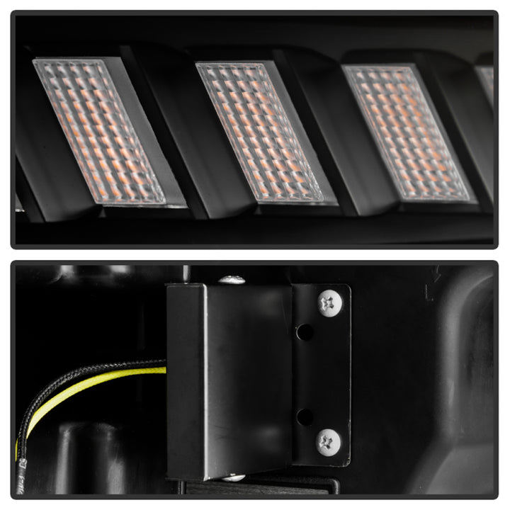 Spyder 19-22 Dodge Ram 2500/3500 (Halogen Model Only) Proj. Headlights (PRO-YD-DR19HDHALAP-SEQ-BK) - Bull Strap