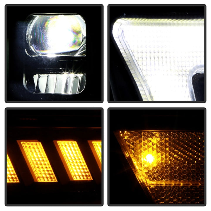 Spyder 19-22 Dodge Ram 2500/3500 (Halogen Model Only) Proj. Headlights (PRO-YD-DR19HDHALAP-SEQ-BK) - Bull Strap