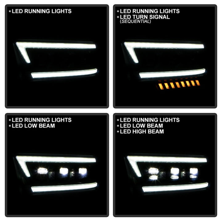 Spyder 19-22 Dodge Ram 2500/3500 (Halogen Model Only) Proj. Headlights (PRO-YD-DR19HDHALAP-SEQ-BK) - Bull Strap