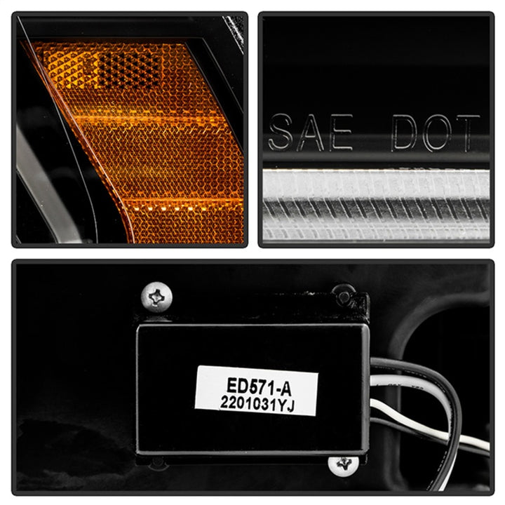 Spyder 19-22 Dodge Ram 2500/3500 (Halogen Model Only) Proj. Headlights (PRO-YD-DR19HDHALAP-SEQ-BK) - Bull Strap
