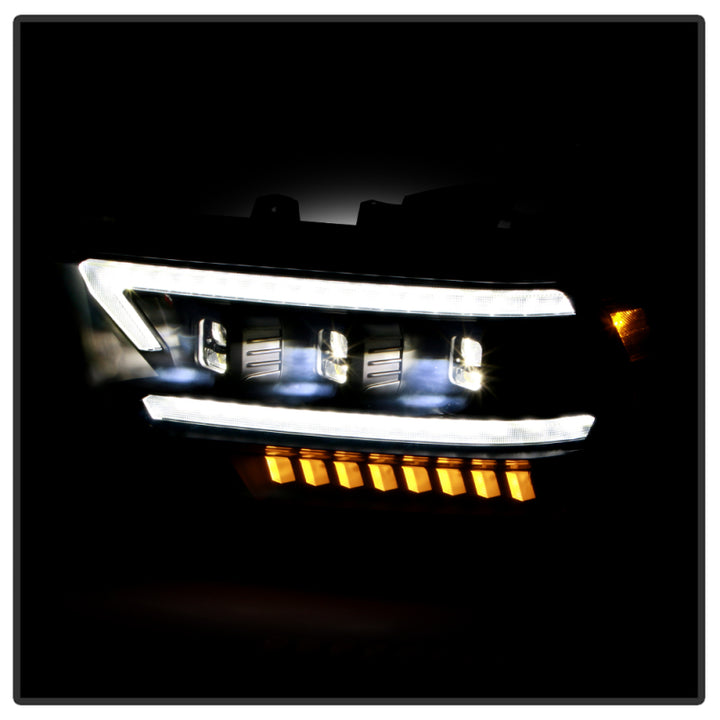Spyder 19-22 Dodge Ram 2500/3500 (Halogen Model Only) Proj. Headlights (PRO-YD-DR19HDHALAP-SEQ-BK) - Bull Strap