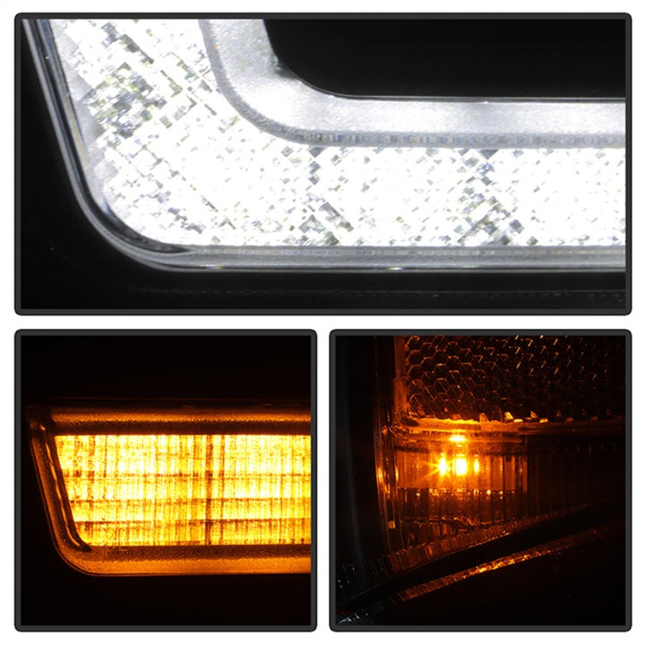 Spyder 20-23 Chevy Silverado 2500/3500 Proj Headlights - LED DRL - Black PRO-YD-CSHD20SI-SEQ-BK - Bull Strap