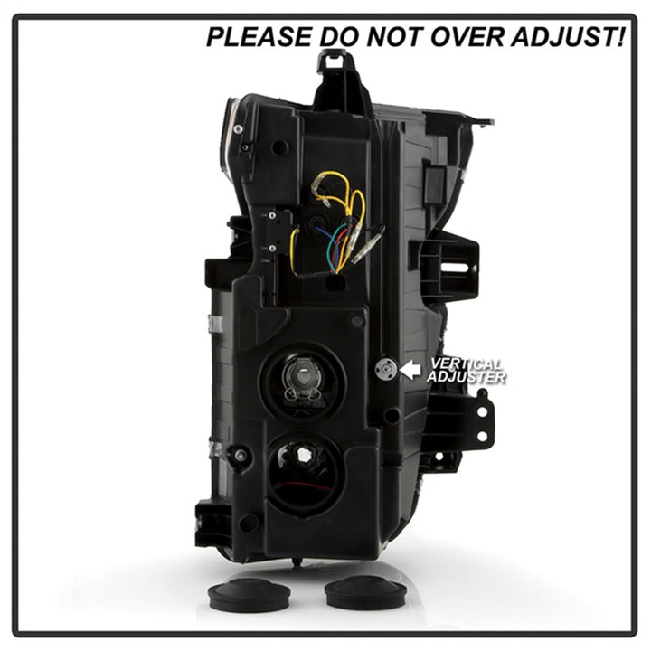 Spyder 20-23 Chevy Silverado 2500/3500 Proj Headlights - LED DRL - Black PRO-YD-CSHD20SI-SEQ-BK - Bull Strap