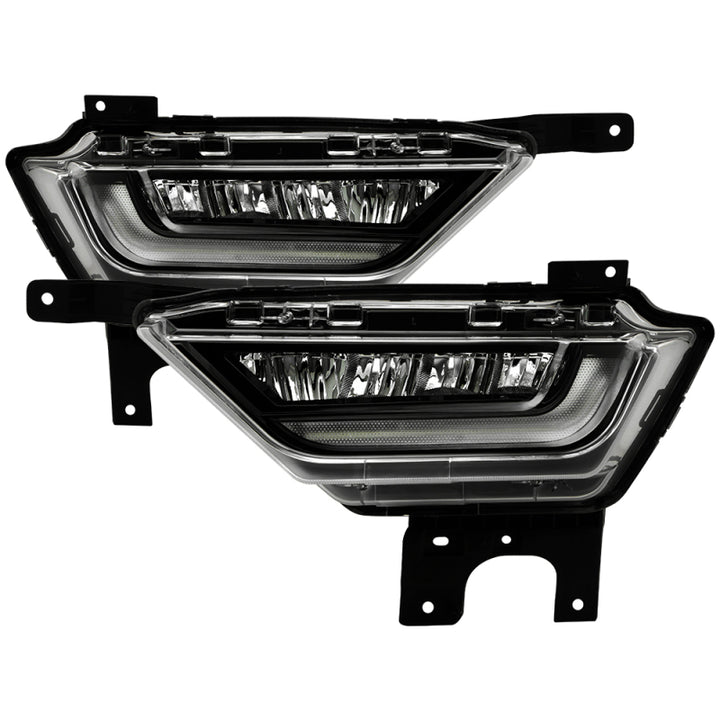 Spyder 21-23 Ford F150 w/ Turn Signal OEM Style Full LED Fog Lights w/ Switch FL-FF1502021-LED-T-C - Bull Strap