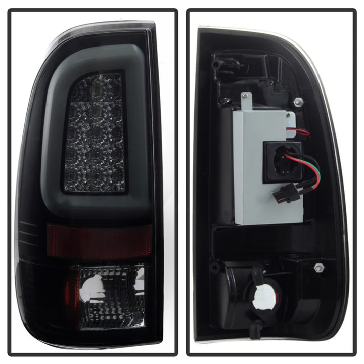 Spyder 97-03 Ford F150 Stylsd. F250 V3 Lght Bar LED Tail Lights - Blk Smk ALT-YD-FF15097V3-LBLED-BSM - Bull Strap