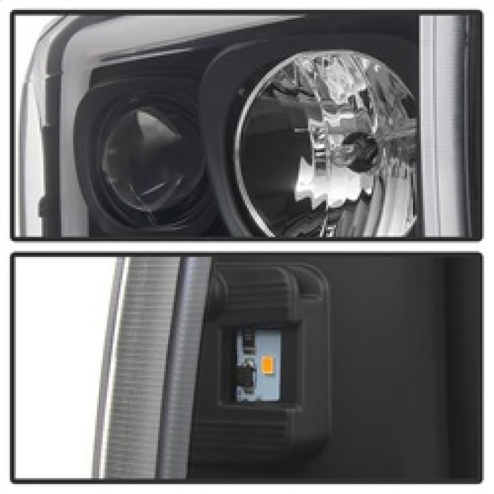 Spyder 99-04 Ford F250 Super Duty Projector Headlights - Light Bar - Black PRO-YD-FF25099V2-LB-BK - Bull Strap