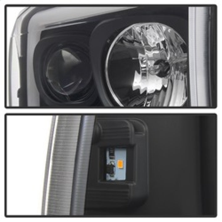 Spyder 99-04 Ford F250 Super Duty Projector Headlights - Light Bar - Black PRO-YD-FF25099V2-LB-BK - Bull Strap
