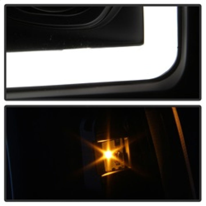 Spyder 99-04 Ford F250 Super Duty Projector Headlights - Light Bar - Black PRO-YD-FF25099V2-LB-BK - Bull Strap