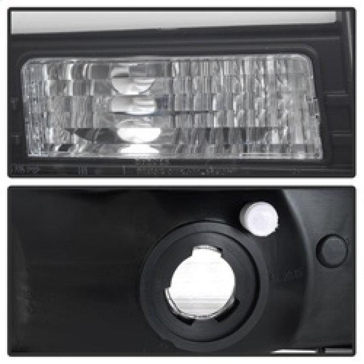 Spyder 99-04 Ford F250 Super Duty Projector Headlights - Light Bar - Black PRO-YD-FF25099V2-LB-BK - Bull Strap