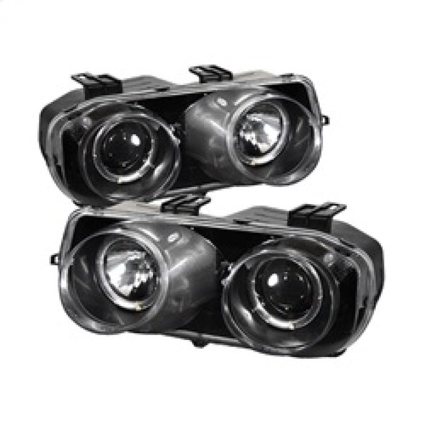 Spyder Acura Integra 94-97 Projector Headlights LED Halo -Black High H1 Low 9006 PRO-YD-AI94-HL-BK - Bull Strap