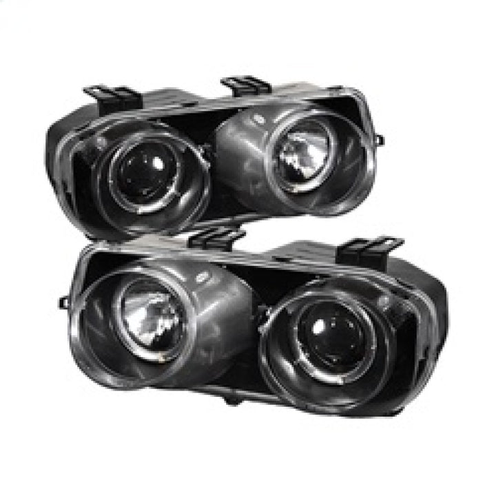 Spyder Acura Integra 94-97 Projector Headlights LED Halo -Black High H1 Low 9006 PRO-YD-AI94-HL-BK - Bull Strap