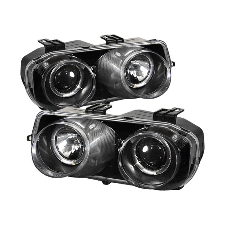 Spyder Acura Integra 94-97 Projector Headlights LED Halo -Black High H1 Low 9006 PRO-YD-AI94-HL-BK - Bull Strap
