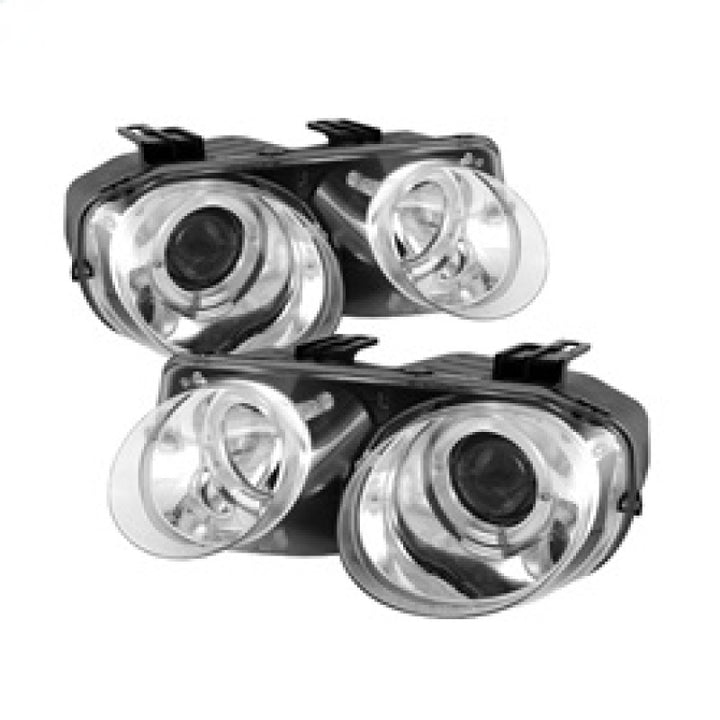 Spyder Acura Integra 98-01 Projector Headlights LED Halo -Chrome High H1 Low 9006 PRO-YD-AI98-HL-C - Bull Strap