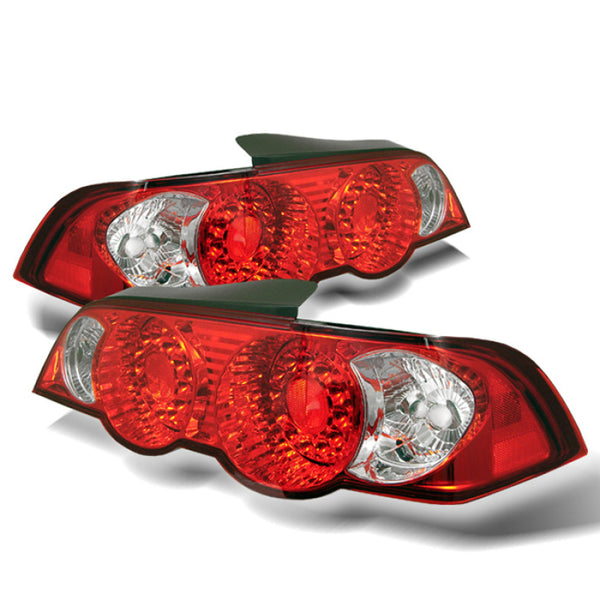 Spyder Acura RSX 02-04 LED Tail Lights Red Clear ALT-YD-ARSX02-LED-RC - Bull Strap