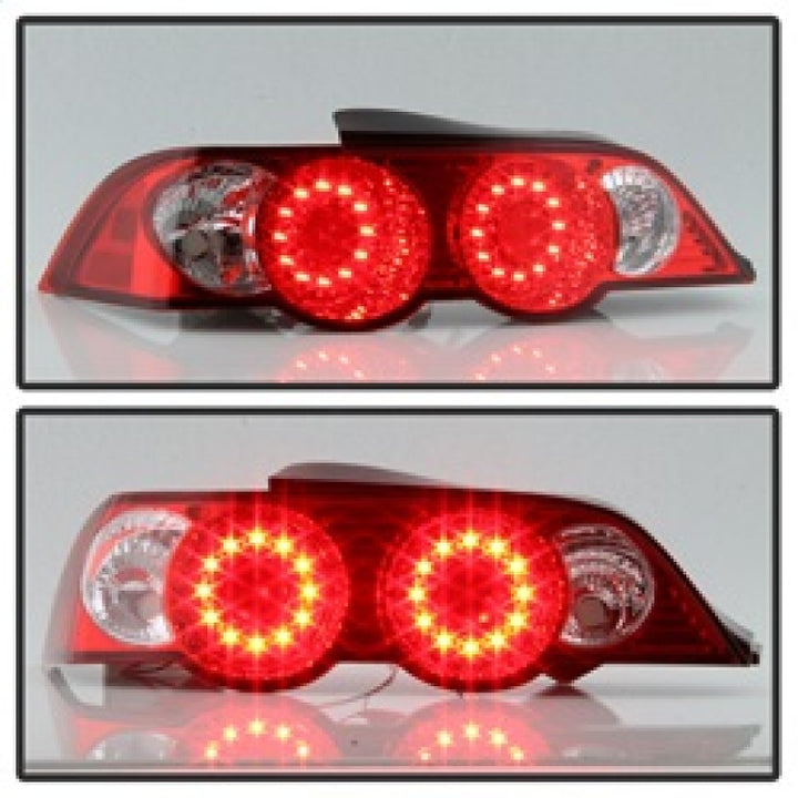 Spyder Acura RSX 02-04 LED Tail Lights Red Clear ALT-YD-ARSX02-LED-RC - Bull Strap