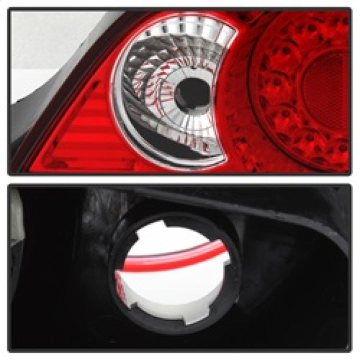 Spyder Acura RSX 02-04 LED Tail Lights Red Clear ALT-YD-ARSX02-LED-RC - Bull Strap