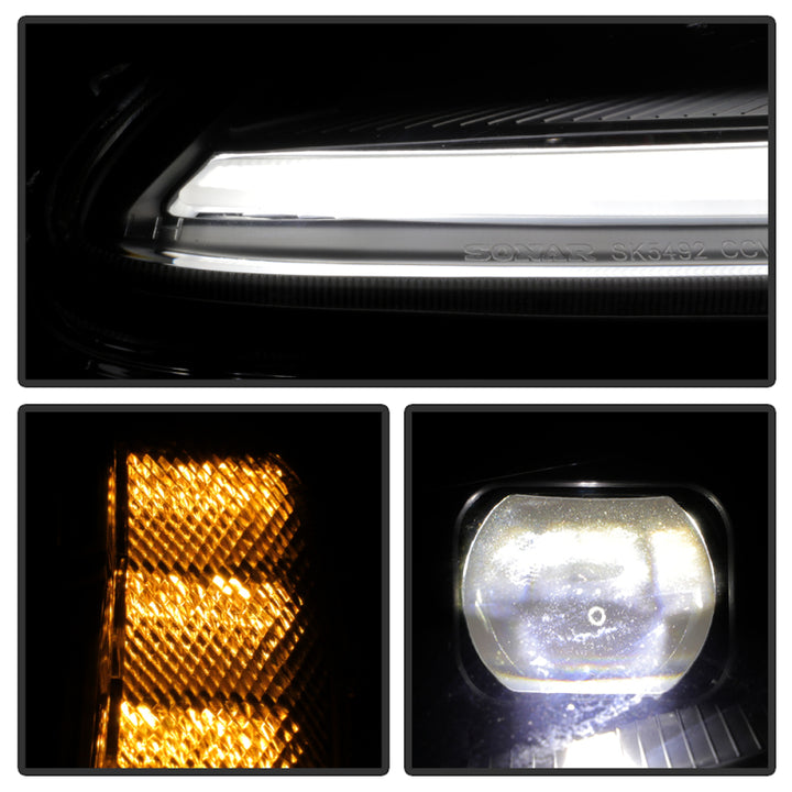 Spyder Apex Series 05-13 Chevrolet C6 Corvette Hi Powered LED Module Headlights - Bull Strap