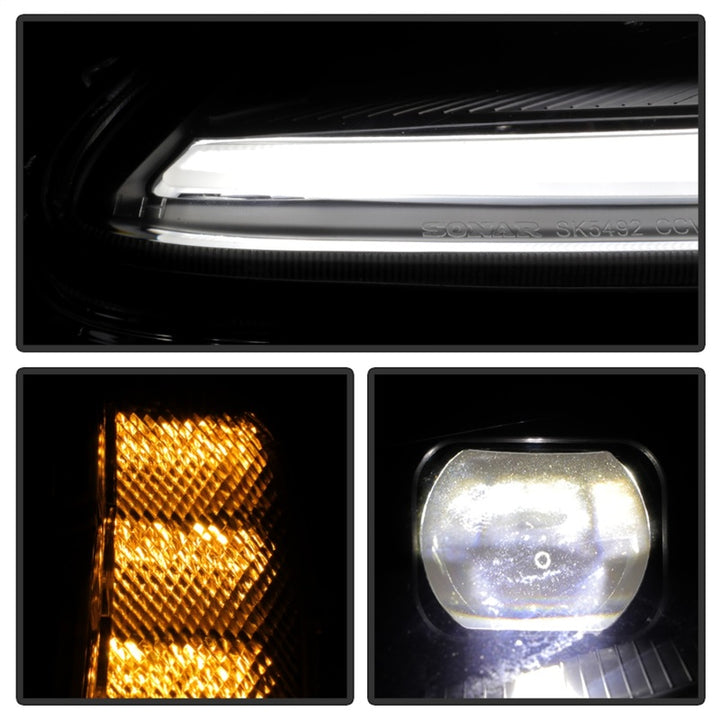 Spyder Apex Series 05-13 Chevrolet C6 Corvette Hi Powered LED Module Headlights - Bull Strap
