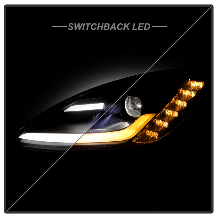 Spyder Apex Series 05-13 Chevrolet C6 Corvette Hi Powered LED Module Headlights - Bull Strap