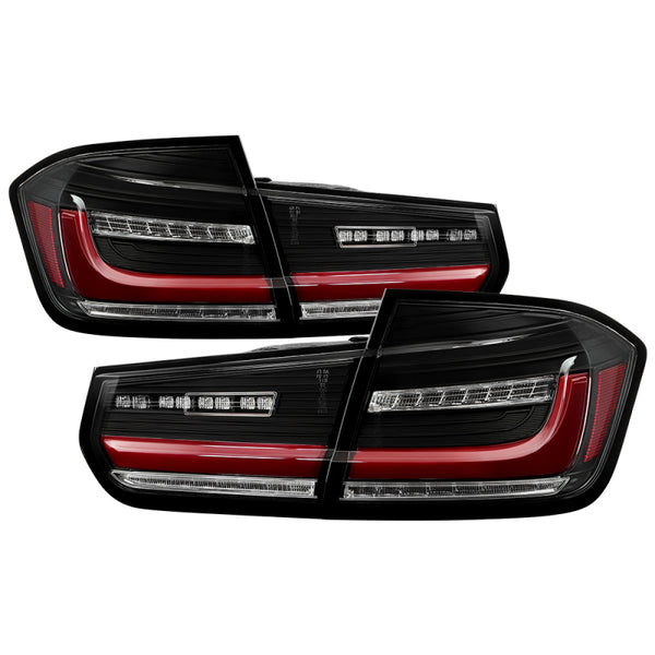 Spyder BMW 3 Series F30 2012-2018 Full LED Tail Lights (ALT-YD-BMWF3012-SEQ-BK) Black (WONT FIT X3) - Bull Strap