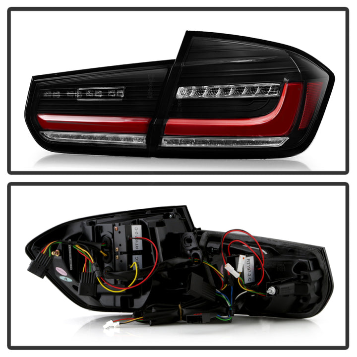 Spyder BMW 3 Series F30 2012-2018 Full LED Tail Lights (ALT-YD-BMWF3012-SEQ-BK) Black (WONT FIT X3) - Bull Strap