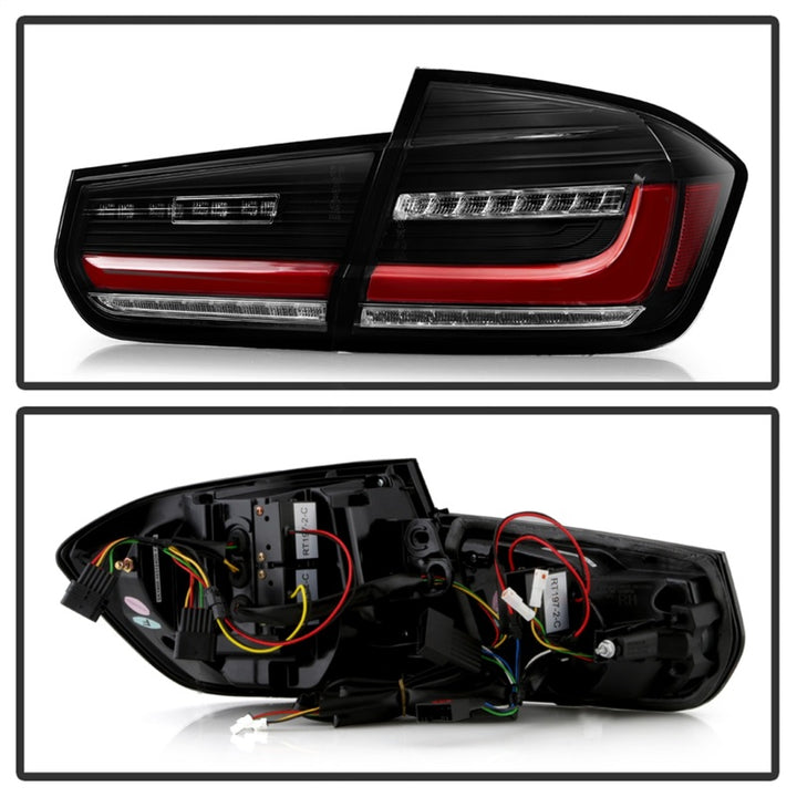 Spyder BMW 3 Series F30 2012-2018 Full LED Tail Lights (ALT-YD-BMWF3012-SEQ-BK) Black (WONT FIT X3) - Bull Strap