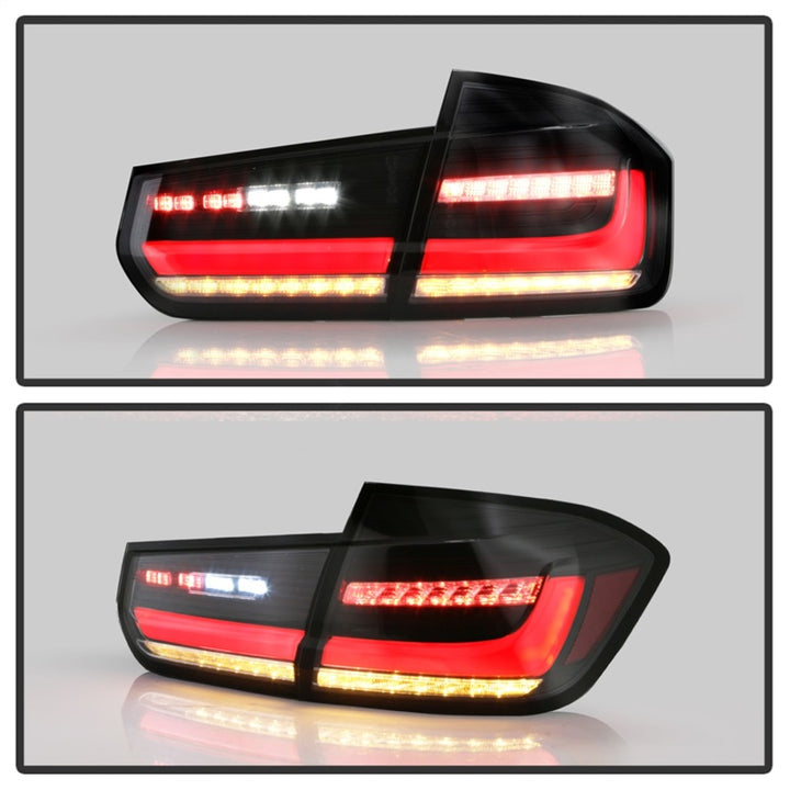 Spyder BMW 3 Series F30 2012-2018 Full LED Tail Lights (ALT-YD-BMWF3012-SEQ-BK) Black (WONT FIT X3) - Bull Strap