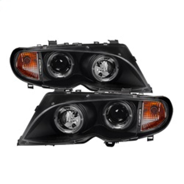 Spyder BMW E46 3-Series 02-05 4DR Projector Headlights 1PC LED Halo Blk PRO-YD-BMWE4602-4D-AM-BK - Bull Strap