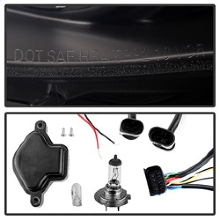Spyder BMW E46 3-Series 02-05 4DR Projector Headlights 1PC LED Halo Blk PRO-YD-BMWE4602-4D-AM-BK - Bull Strap