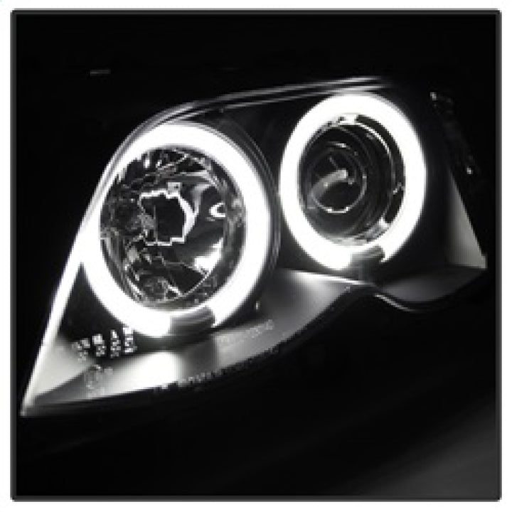 Spyder BMW E46 3-Series 02-05 4DR Projector Headlights 1PC LED Halo Blk PRO-YD-BMWE4602-4D-AM-BK - Bull Strap