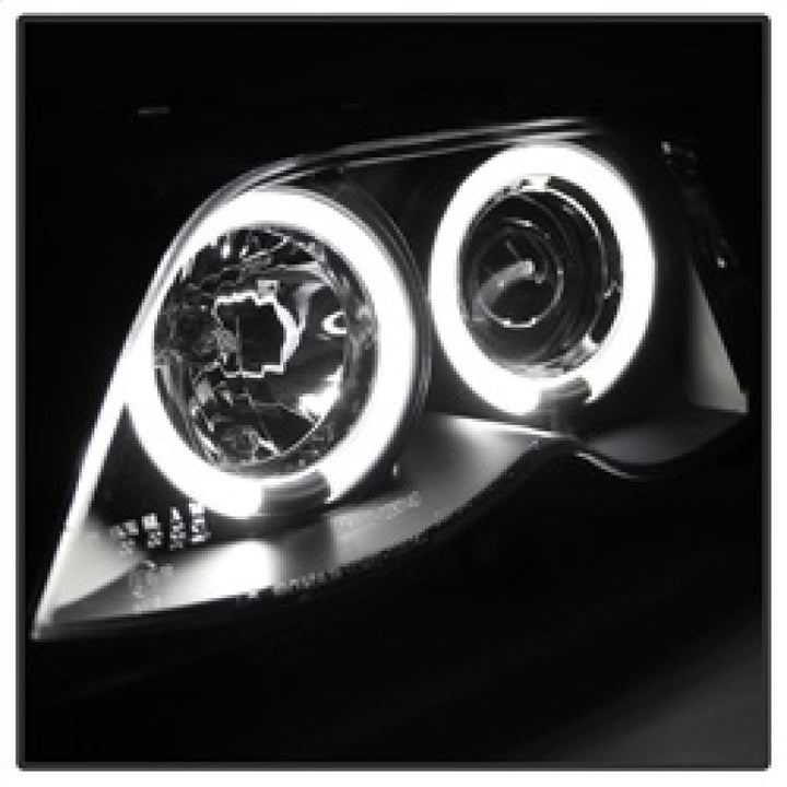 Spyder BMW E46 3-Series 02-05 4DR Projector Headlights 1PC LED Halo Blk PRO-YD-BMWE4602-4D-AM-BK - Bull Strap