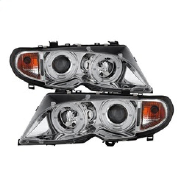 Spyder BMW E46 3-Series 02-05 4DR Projector Headlights 1PC LED Halo Chrm PRO-YD-BMWE4602-4D-AM-C - Bull Strap