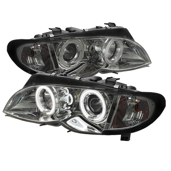 Spyder BMW E46 3-Series 02-05 4DR Projector Headlights 1PC LED Halo Chrm PRO-YD-BMWE4602-4D-AM-C - Bull Strap