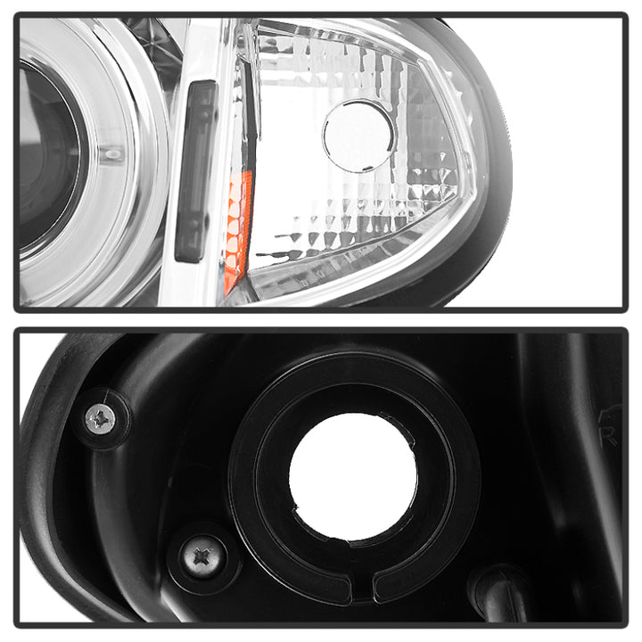 Spyder BMW E46 3-Series 02-05 4DR Projector Headlights 1PC LED Halo Chrm PRO-YD-BMWE4602-4D-AM-C - Bull Strap
