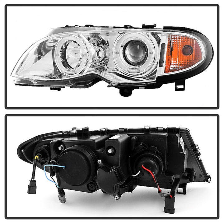 Spyder BMW E46 3-Series 02-05 4DR Projector Headlights 1PC LED Halo Chrm PRO-YD-BMWE4602-4D-AM-C - Bull Strap