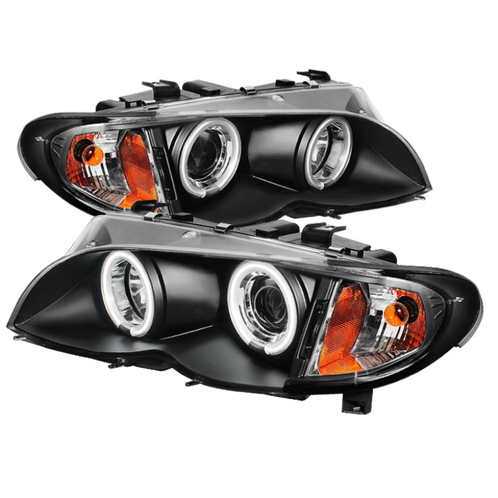 Spyder BMW E46 3-Series 02-05 4DR Projector Headlights 1PC LED Halo Chrm PRO-YD-BMWE4602-4D-AM-C - Bull Strap