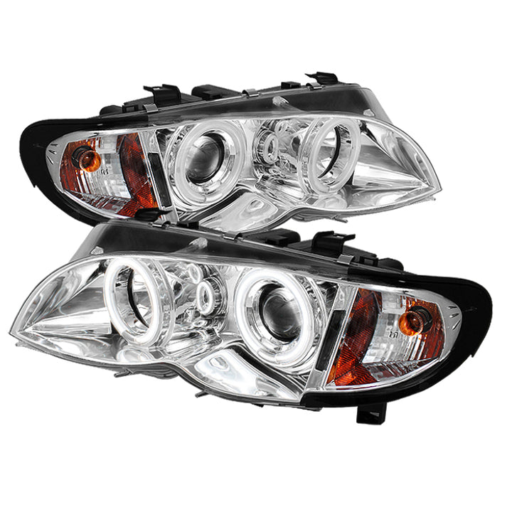 Spyder BMW E46 3-Series 02-05 4DR Projector Headlights 1PC LED Halo Chrm PRO-YD-BMWE4602-4D-AM-C - Bull Strap