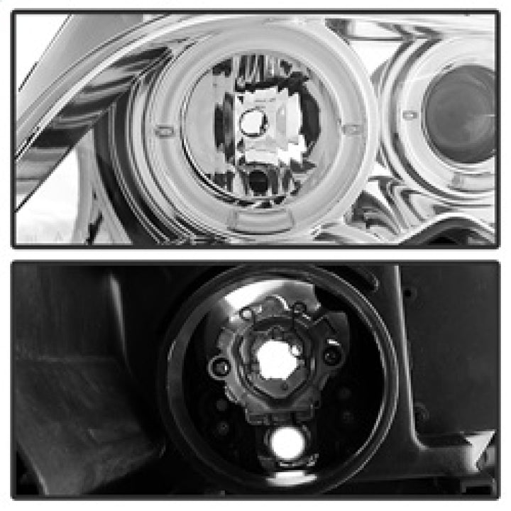 Spyder BMW E46 3-Series 02-05 4DR Projector Headlights 1PC LED Halo Chrm PRO-YD-BMWE4602-4D-AM-C - Bull Strap