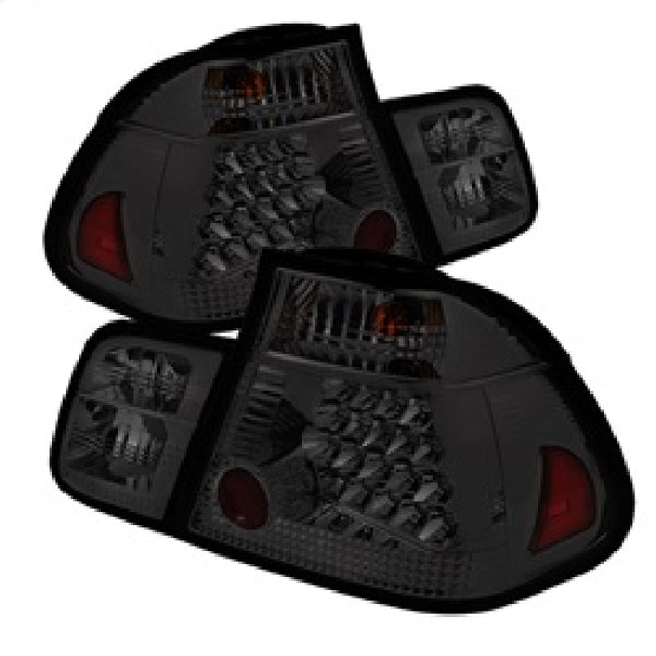 Spyder BMW E46 3-Series 02-05 4Dr Tail Lights Smke ALT-YD-BE4602-4D-LED-SM - Bull Strap