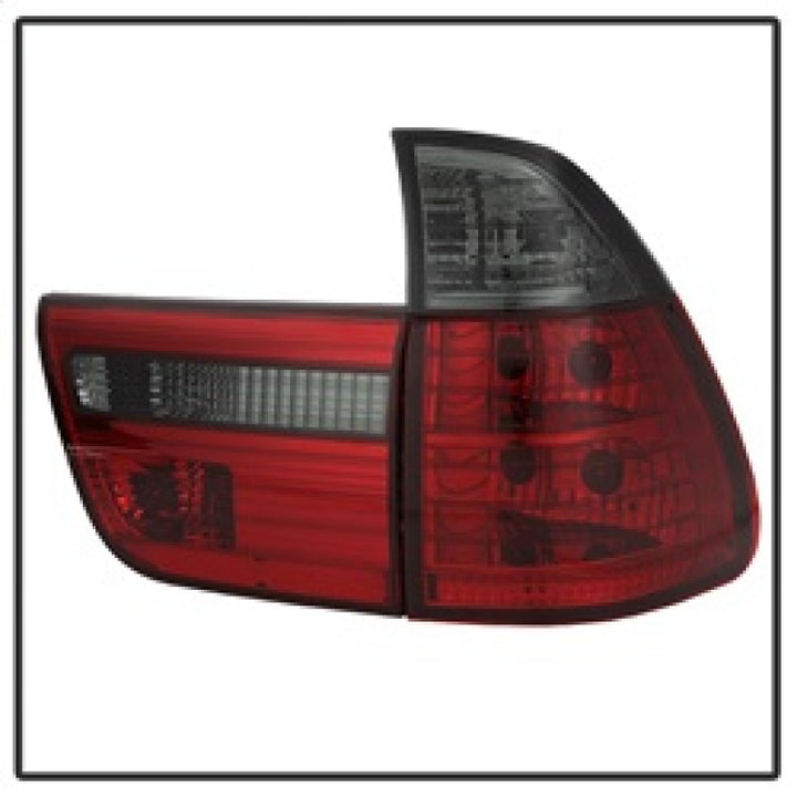 Spyder BMW E53 X5 00-06 4PCS Euro Style Tail Lights- Red Smoke ALT-YD-BE5300-RS - Bull Strap