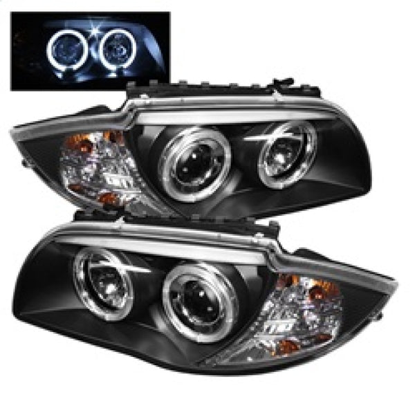 Spyder BMW E87 1-Series 08-11 Projector Headlights LED Halo Black High H1 Low H7 PRO-YD-BMWE87-HL-BK - Bull Strap