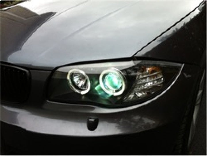 Spyder BMW E87 1-Series 08-11 Projector Headlights LED Halo Black High H1 Low H7 PRO-YD-BMWE87-HL-BK - Bull Strap