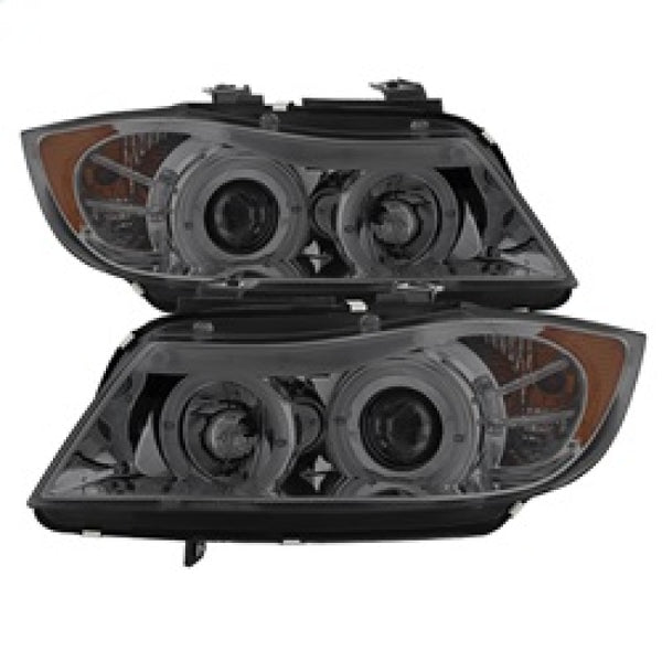 Spyder BMW E90 3-Series 06-08 (4 dr) Proj LED Halo Amber Reflctr Rplc Bulb Smke PRO-YD-BMWE9005-AM-S - Bull Strap